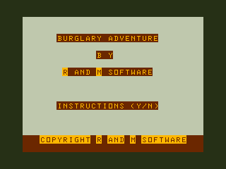 Game cover: Burglary Adventure