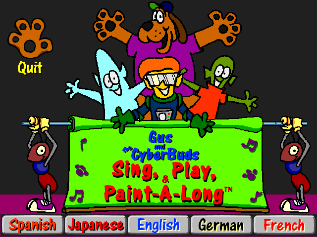 Game cover: Gus and the Cyberbuds: Sing, Play & Paint-A-Long