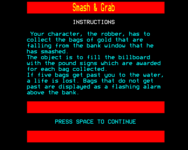 Game cover: Smash and Grab