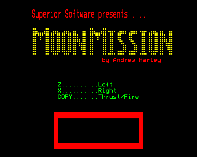 Game cover: Moon Mission