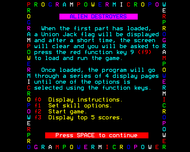 Game cover: Alien Destroyers