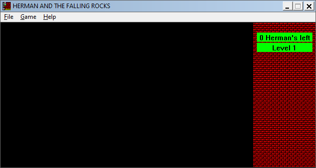 Game cover: Herman and the Falling Rocks