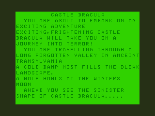 Game cover: Castle Dracula