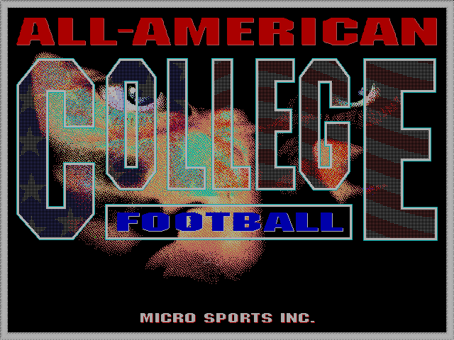 Game cover: All-American College Football
