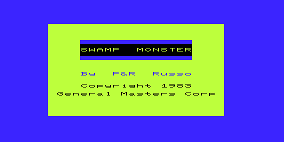 Game cover: Swamp Monster
