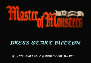 Game cover: Master of Monsters: Neo Generations