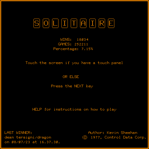 Game cover: Solitaire