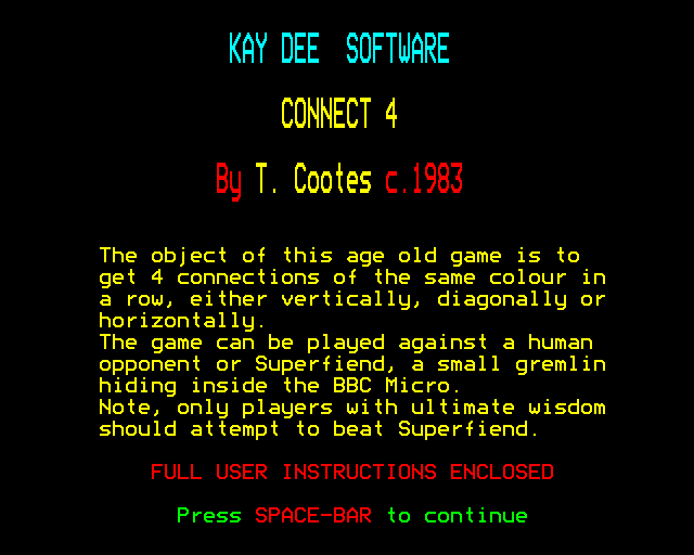 Game cover: Connect 4