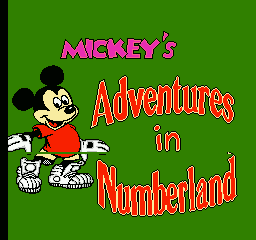 Game cover: Mickey's Adventures in Numberland