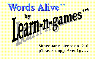 Game cover: Words Alive