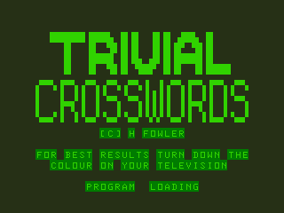 Game cover: Trivial Crosswords