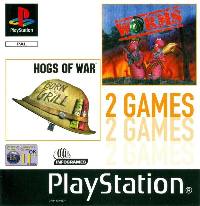 Game cover: 2 Games: Hogs of War / Worms