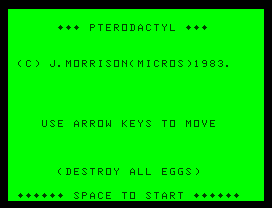 Game cover: Pterodactyl
