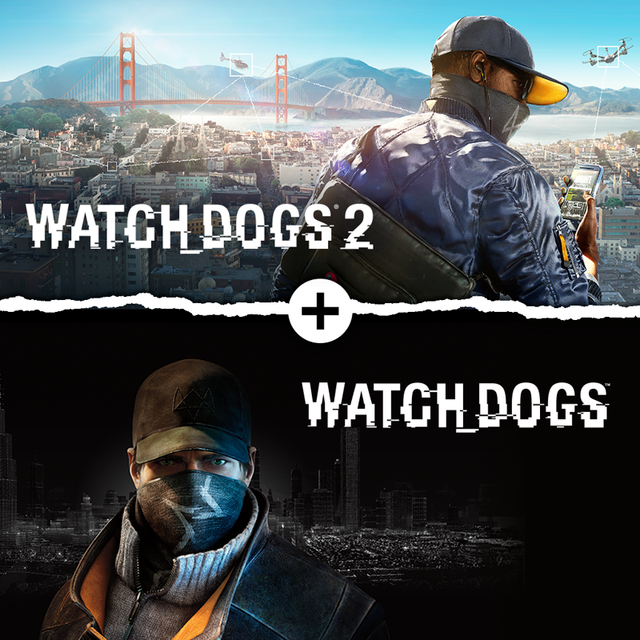 Game cover: Watch Dogs 1 + Watch Dogs 2 Standard Editions Bundle