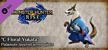 Game cover: Monster Hunter: Rise - "C Floral Yukata" Palamute Layered Armor Piece
