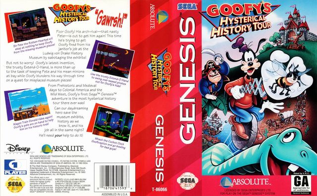Game cover: Goofy's Hysterical History Tour