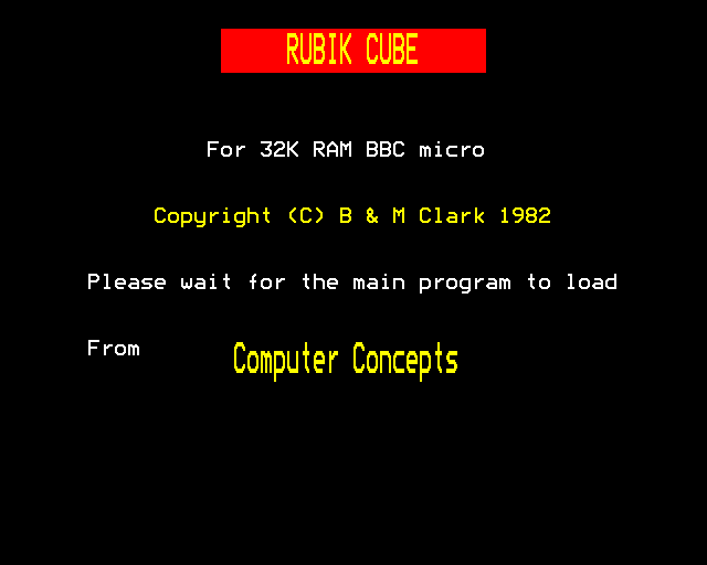 Game cover: Rubik's Cube