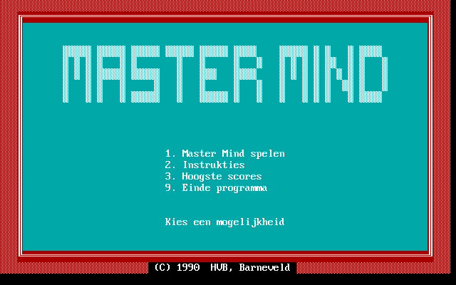 Game cover: Master Mind
