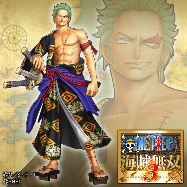 Game cover: One Piece: Pirate Warriors 3 - Additional Costume: Zoro (Kimono)