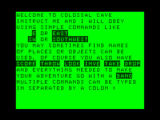 Game cover: Colossal Cave