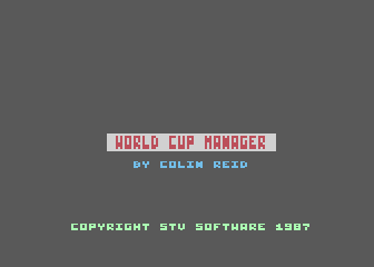 Game cover: World Cup Manager
