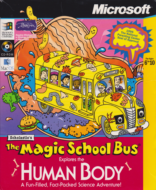 Game cover: Scholastic's The Magic School Bus Explores the Human Body