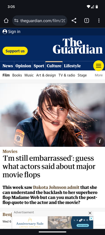 Game cover: ‘I’m still embarrassed’: guess what actors said about major movie flops