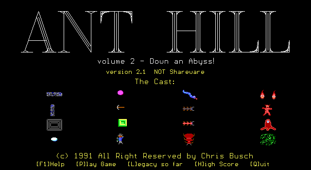 Game cover: Ant Hill volume 2: Down an Abyss!