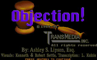 Game cover: Objection!