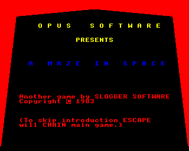 Game cover: A Maze in Space