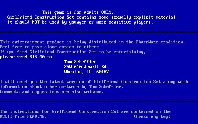 Game cover: Girlfriend Construction Set