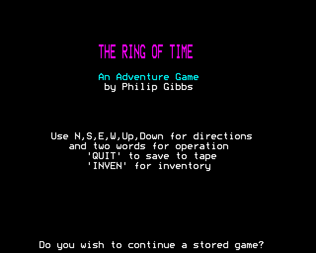 Game cover: Ring of Time