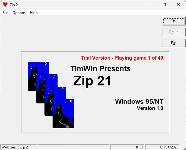 Game cover: Zip 21