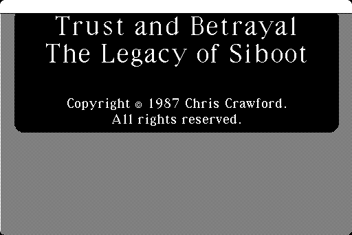 Game cover: Trust and Betrayal: The Legacy of Siboot
