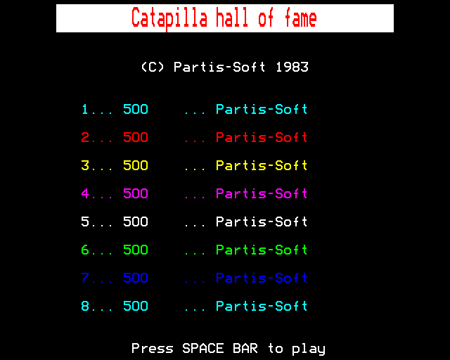 Game cover: Catapilla