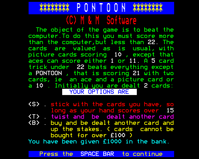 Game cover: Pontoon