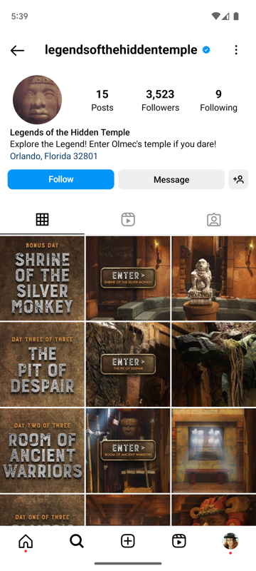 Game cover: Legends of the Hidden Temple Instadventure