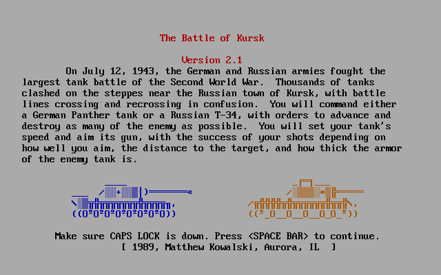 Game cover: The Battle of Kursk