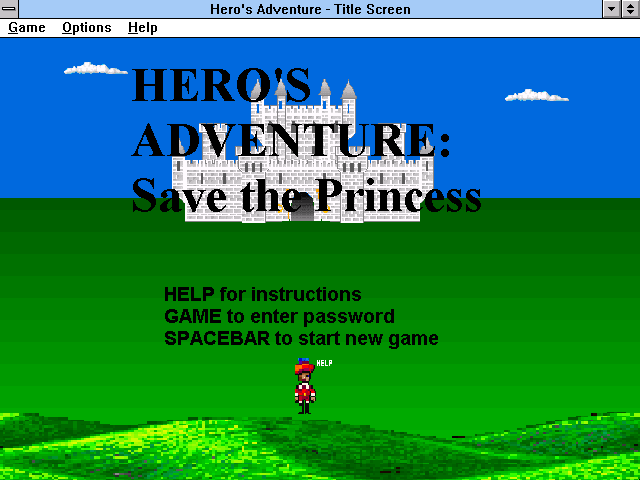 Game cover: Hero's Adventure: Save the Princess