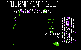 Game cover: Tournament Golf