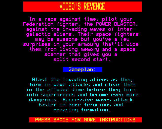 Game cover: Video's Revenge