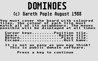 Game cover: Dominoes