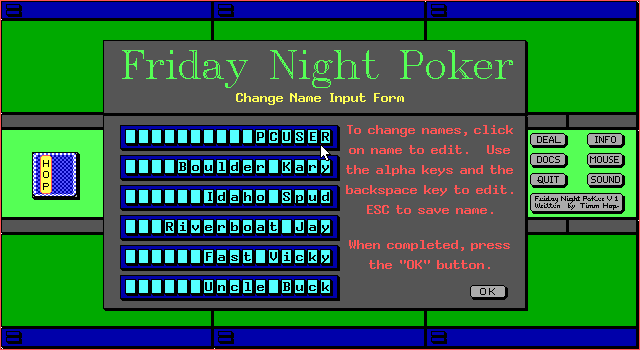 Game cover: Friday Night Poker