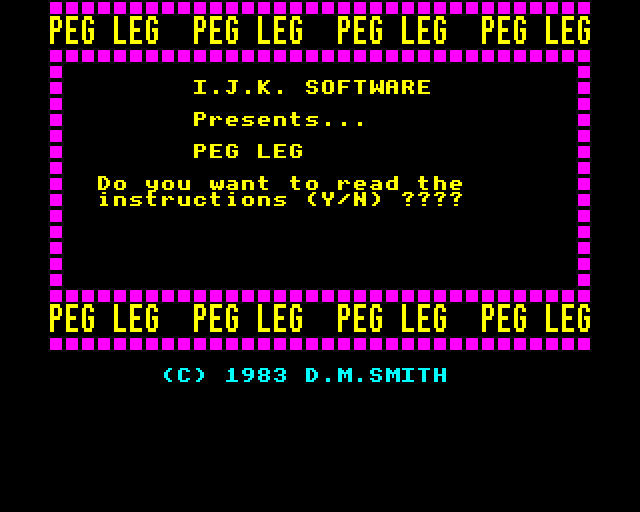 Game cover: Peg Leg