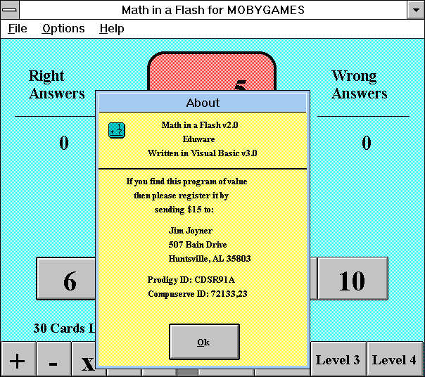 Game cover: Math in a Flash