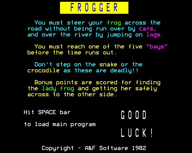 Game cover: Frogger