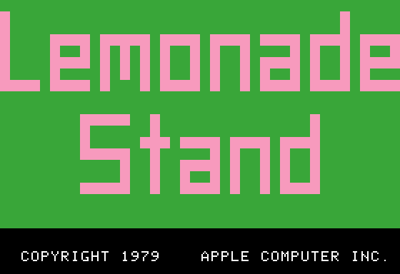 Game cover: Lemonade Stand