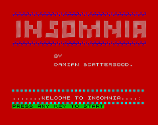 Game cover: Insomnia
