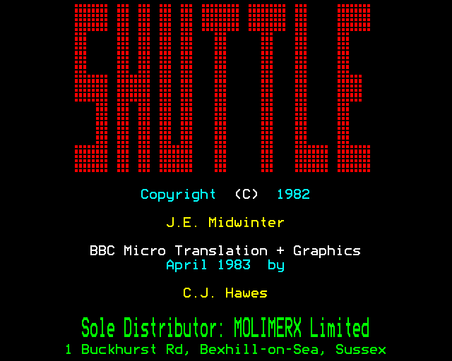 Game cover: Shuttle