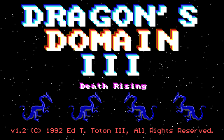 Game cover: The Dragon's Domain III: Death Rising